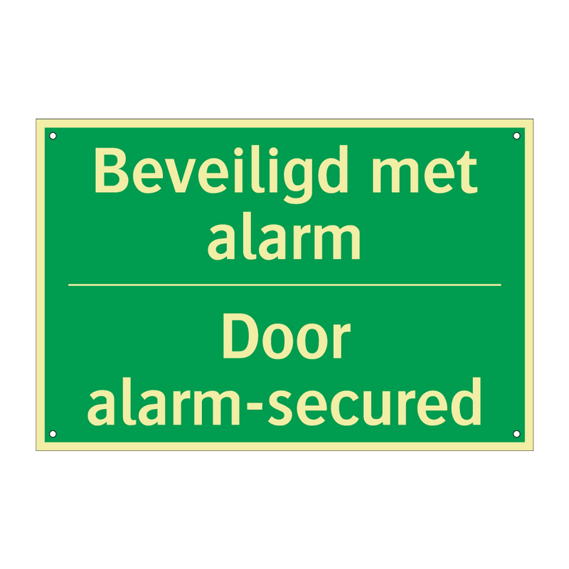 Beveiligd met alarm - Door alarm-secured & Beveiligd met alarm - Door alarm-secured