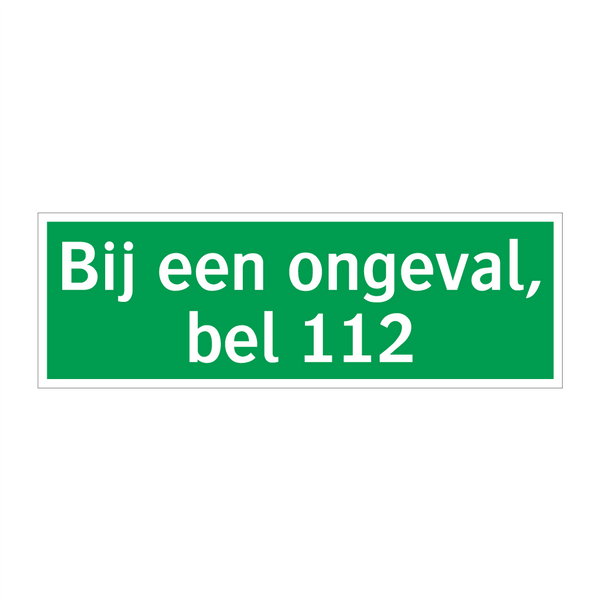 Bij een ongeval, bel 112 & Bij een ongeval, bel 112 & Bij een ongeval, bel 112