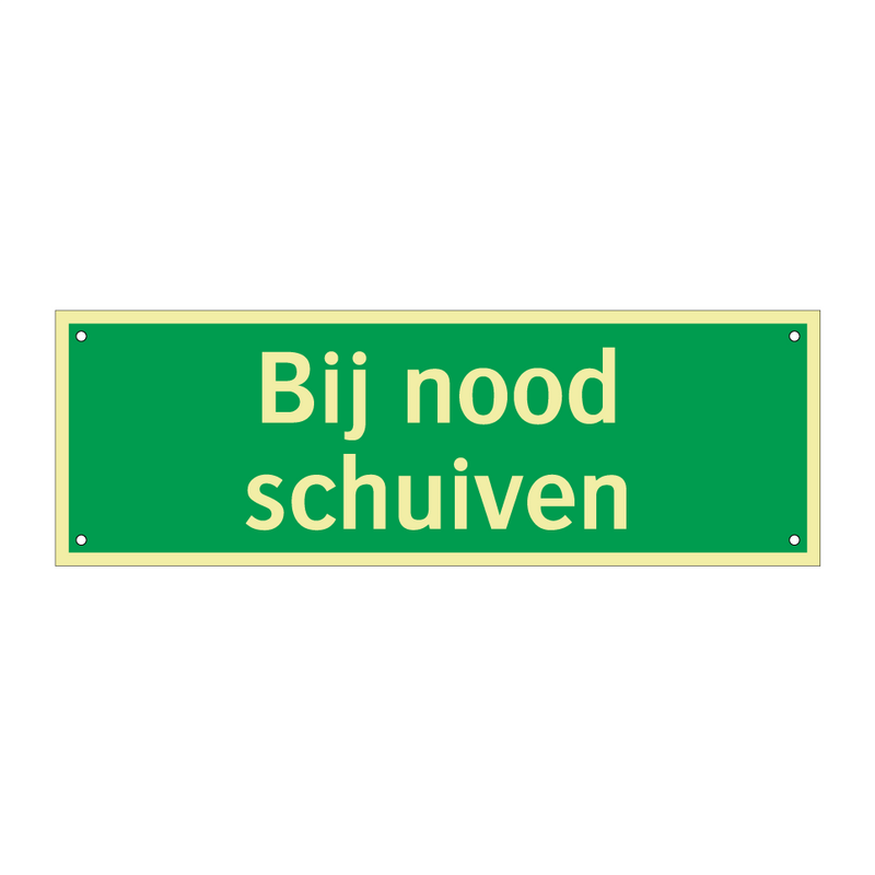 Bij nood schuiven & Bij nood schuiven & Bij nood schuiven & Bij nood schuiven