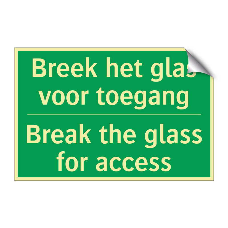 Breek het glas voor toegang - Break the glass for access /.../