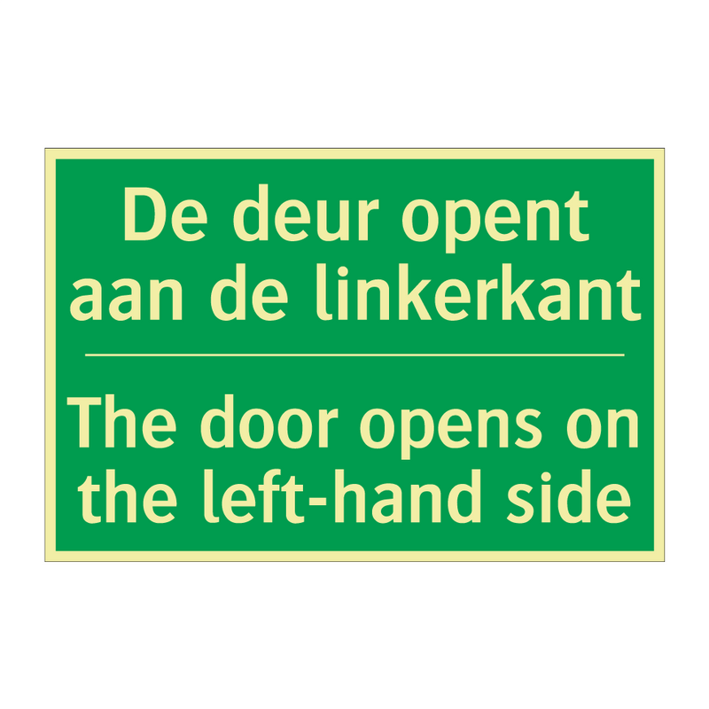 De deur opent aan de linkerkant /.../ - The door opens on the left-hand /.../