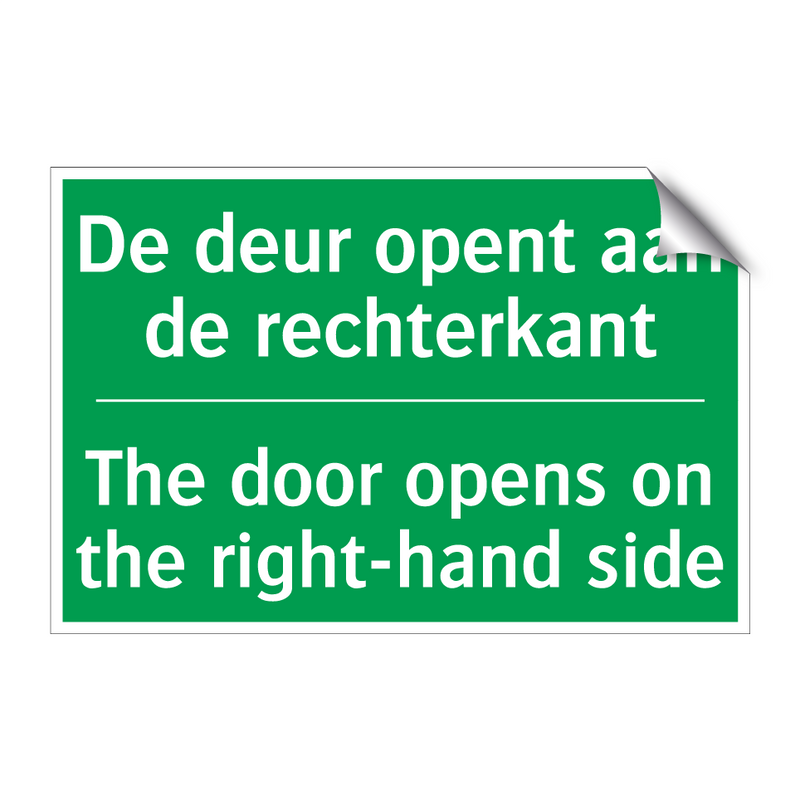 De deur opent aan de rechterkant /.../ - The door opens on the right-hand /.../