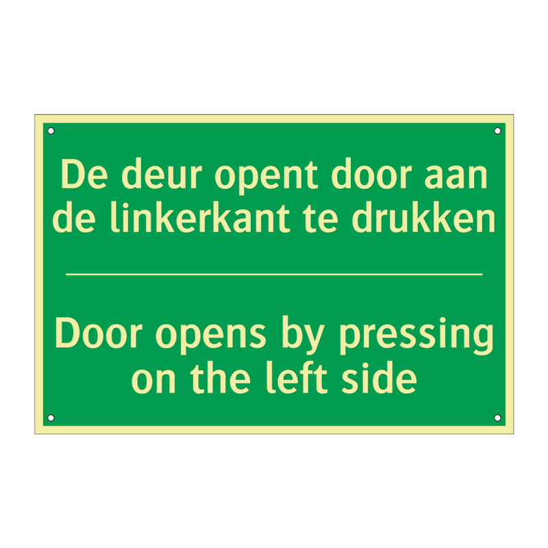 De deur opent door aan de linkerkant /.../ - Door opens by pressing on /.../