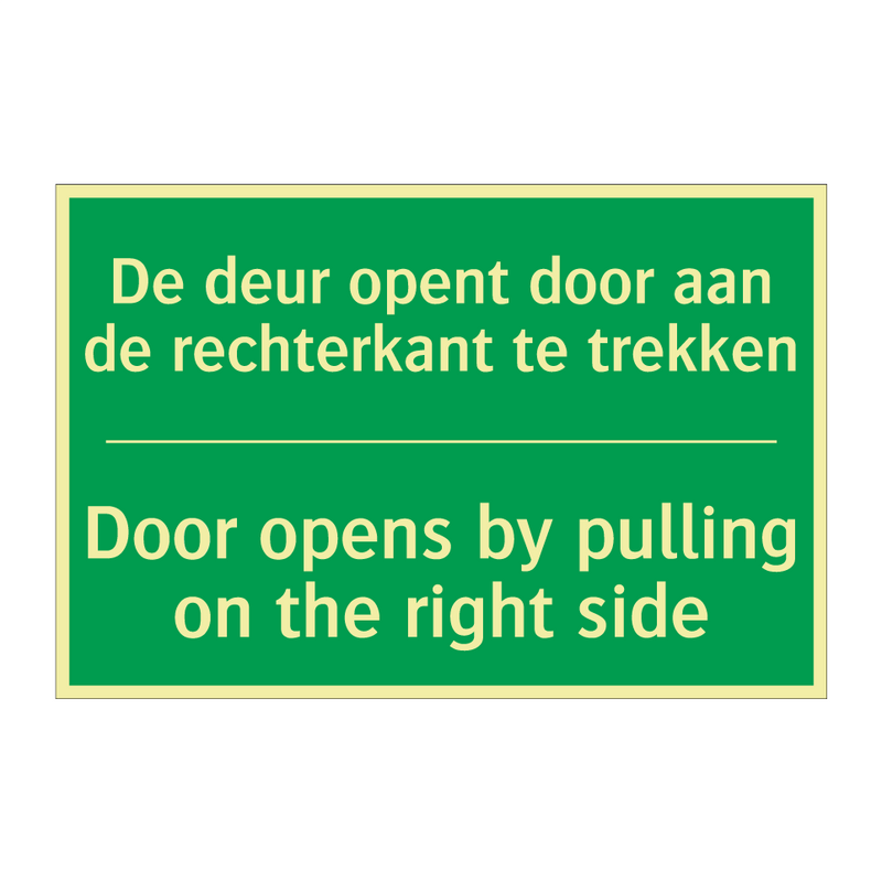 De deur opent door aan de rechterkant /.../ - Door opens by pulling on /.../