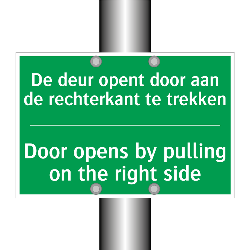 De deur opent door aan de rechterkant /.../ - Door opens by pulling on /.../