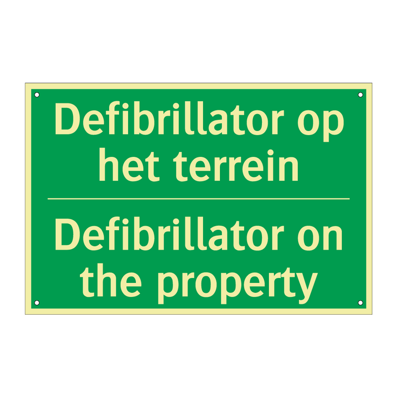 Defibrillator op het terrein - Defibrillator on the property /.../