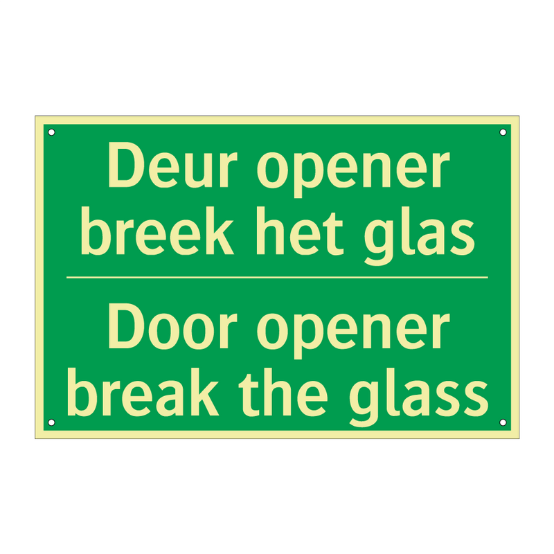 Deur opener breek het glas - Door opener break the glass /.../