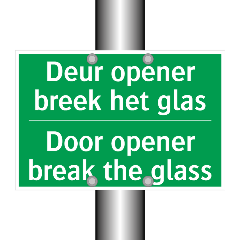 Deur opener breek het glas - Door opener break the glass /.../