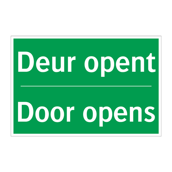 Deur opent - Door opens & Deur opent - Door opens & Deur opent - Door opens