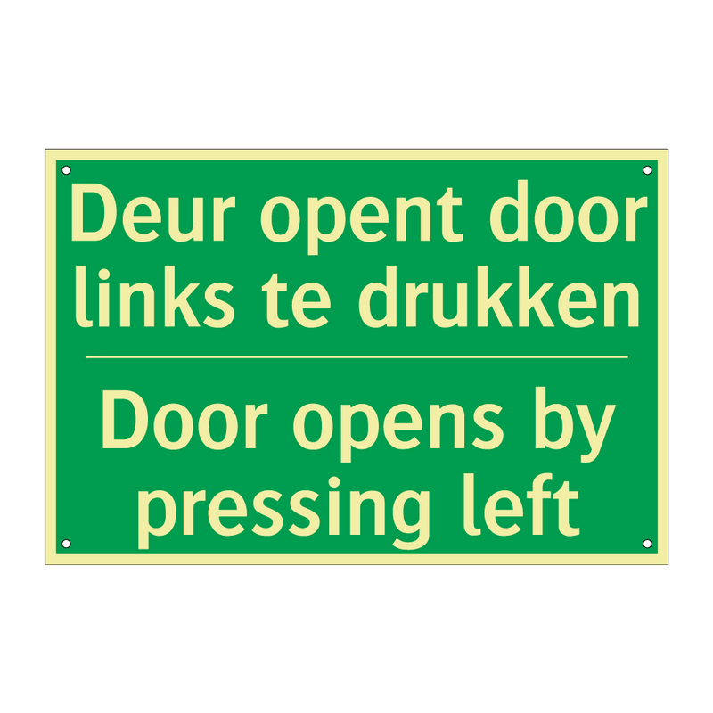 Deur opent door links te drukken /.../ - Door opens by pressing left /.../