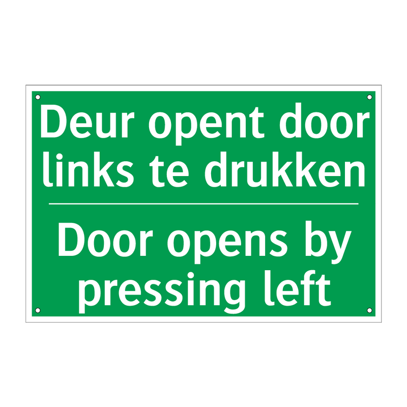 Deur opent door links te drukken /.../ - Door opens by pressing left /.../