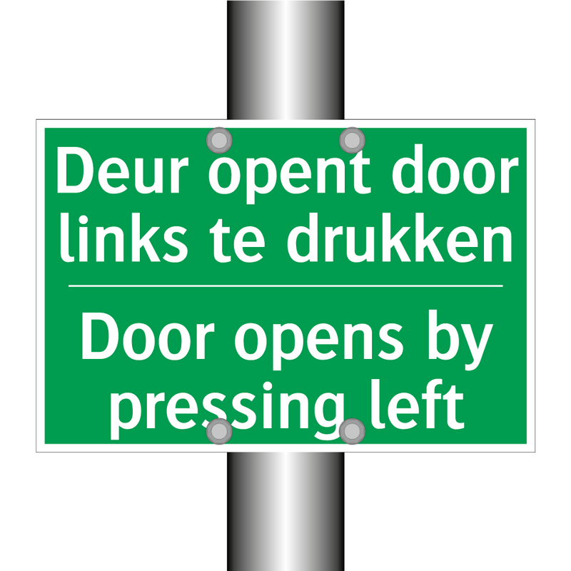 Deur opent door links te drukken /.../ - Door opens by pressing left /.../