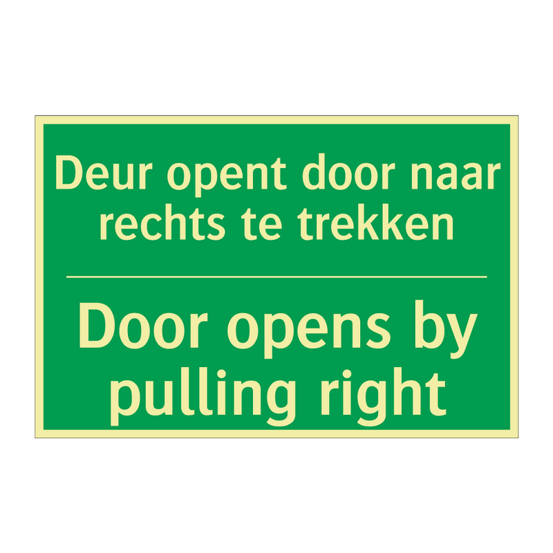 Deur opent door naar rechts te /.../ - Door opens by pulling right /.../