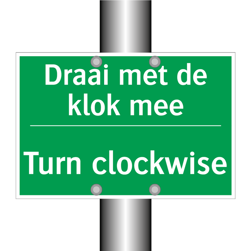 Draai met de klok mee - Turn clockwise & Draai met de klok mee - Turn clockwise