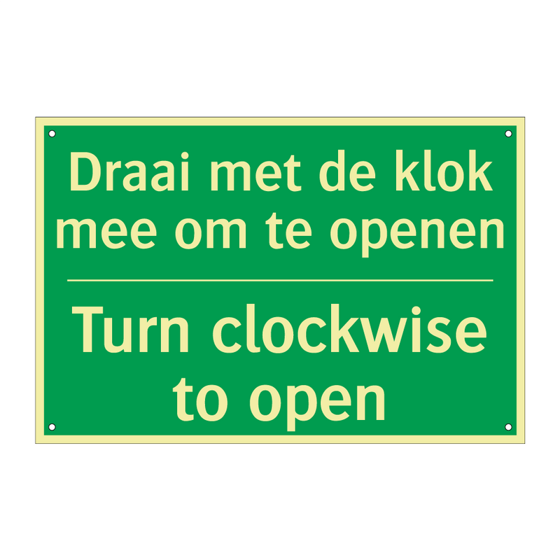 Draai met de klok mee om te openen /.../ - Turn clockwise to open