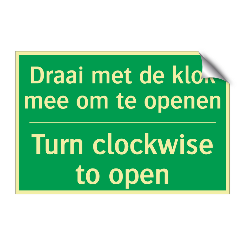 Draai met de klok mee om te openen /.../ - Turn clockwise to open