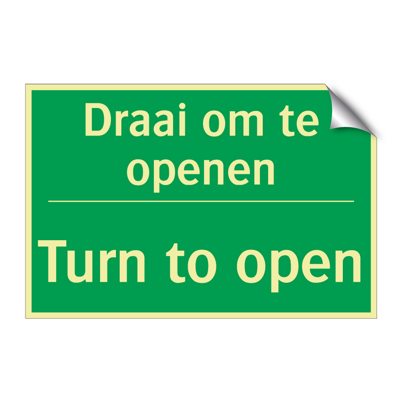 Draai om te openen - Turn to open & Draai om te openen - Turn to open