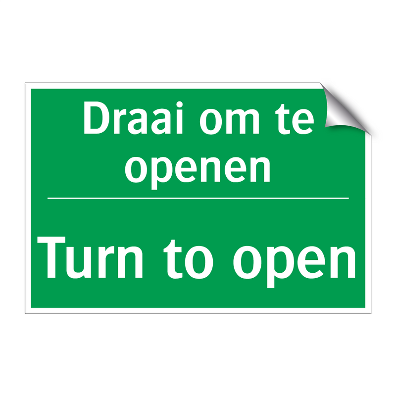 Draai om te openen - Turn to open & Draai om te openen - Turn to open