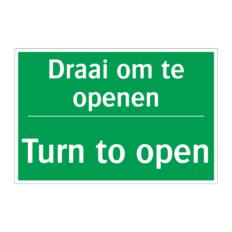 Draai om te openen - Turn to open & Draai om te openen - Turn to open