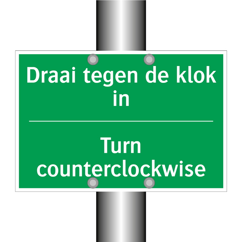 Draai tegen de klok in - Turn counterclockwise & Draai tegen de klok in - Turn counterclockwise