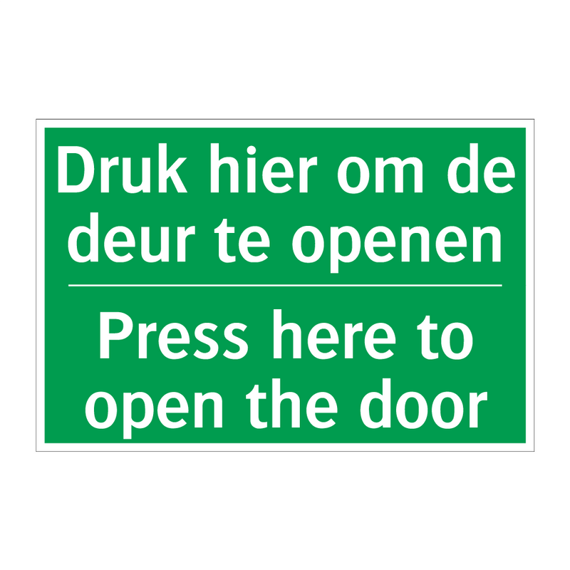 Druk hier om de deur te openen - Press here to open the door /.../