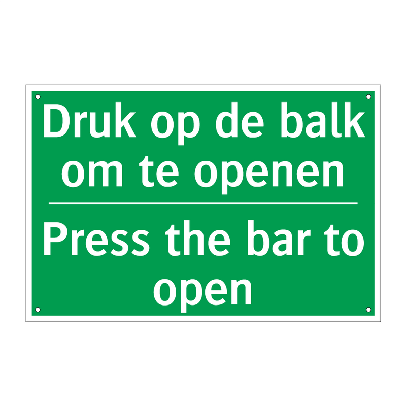 Druk op de balk om te openen - Press the bar to open