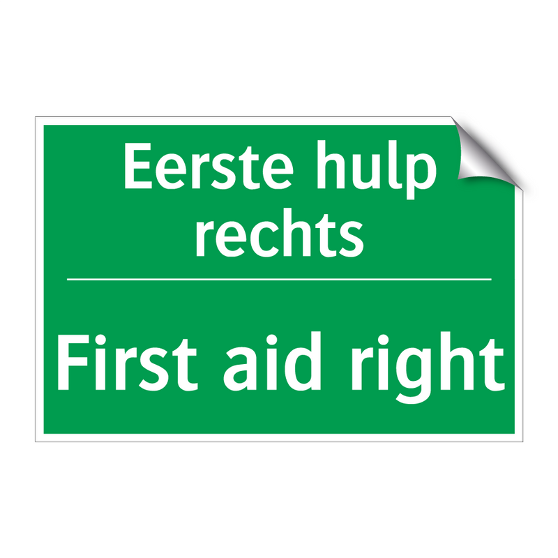 Eerste hulp rechts - First aid right & Eerste hulp rechts - First aid right