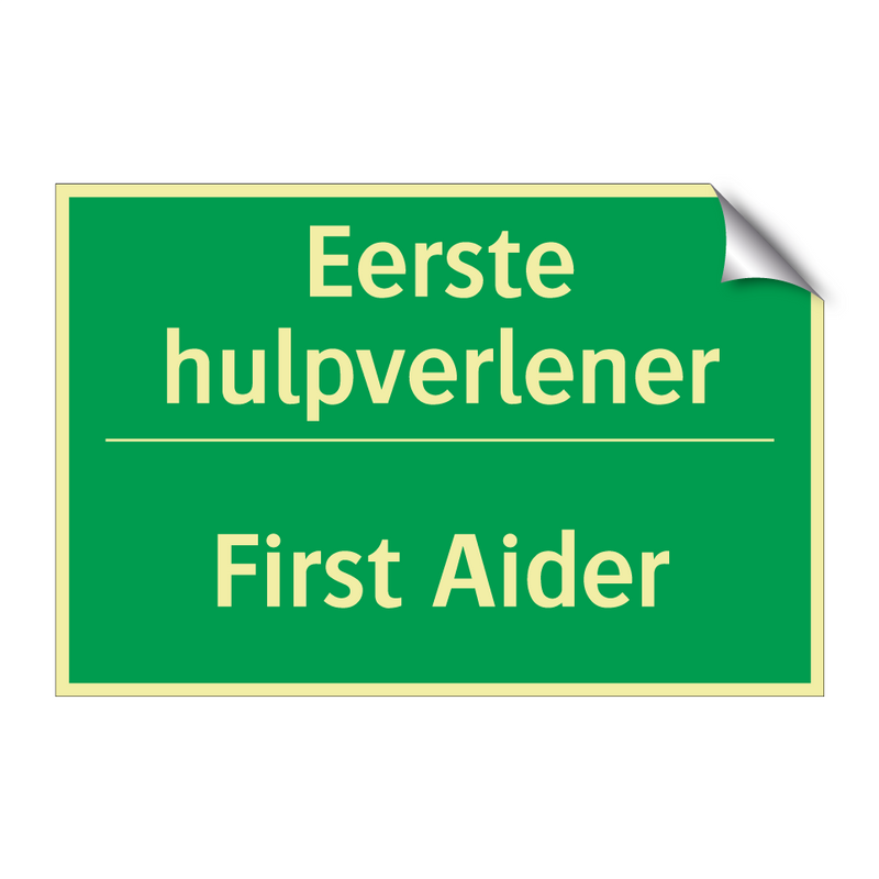 Eerste hulpverlener - First Aider & Eerste hulpverlener - First Aider