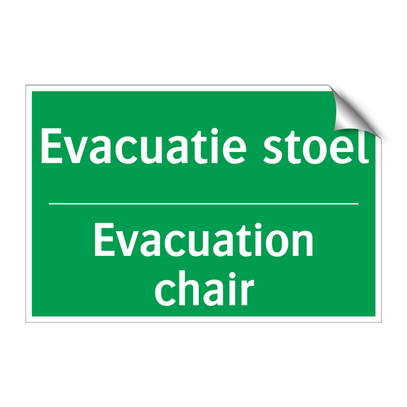 Evacuatie stoel - Evacuation chair & Evacuatie stoel - Evacuation chair