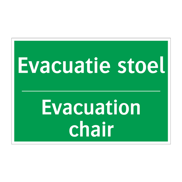 Evacuatie stoel - Evacuation chair & Evacuatie stoel - Evacuation chair