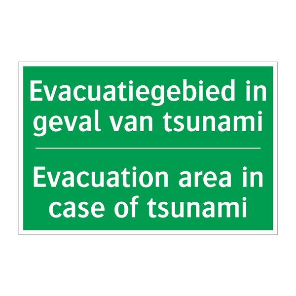 Evacuatiegebied in geval van tsunami /.../ - Evacuation area in case of /.../