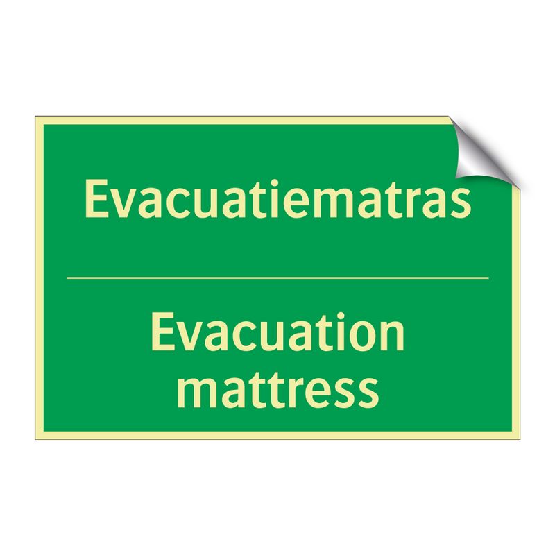 Evacuatiematras - Evacuation mattress & Evacuatiematras - Evacuation mattress