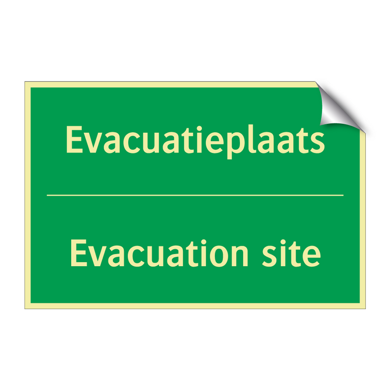 Evacuatieplaats - Evacuation site & Evacuatieplaats - Evacuation site