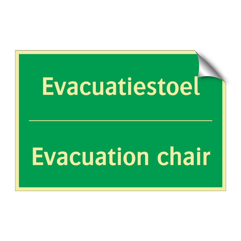 Evacuatiestoel - Evacuation chair & Evacuatiestoel - Evacuation chair