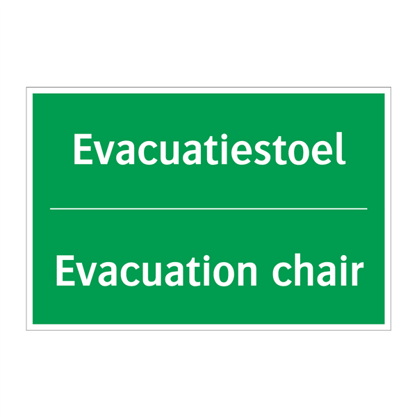 Evacuatiestoel - Evacuation chair & Evacuatiestoel - Evacuation chair