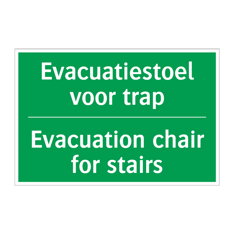 Evacuatiestoel voor trap - Evacuation chair for stairs /.../