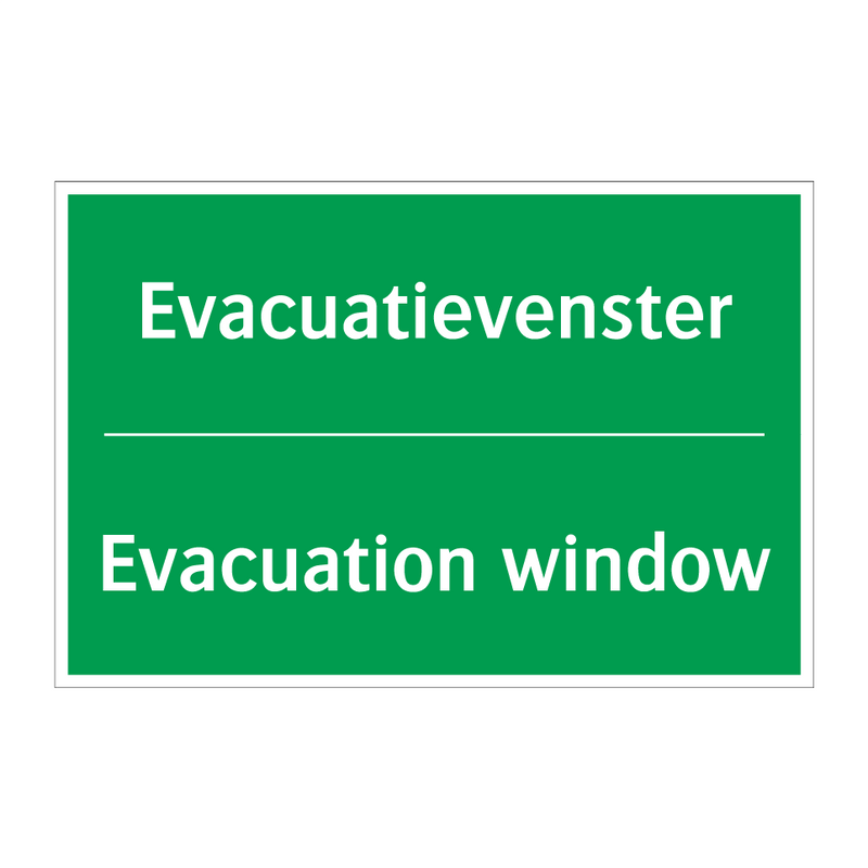 Evacuatievenster - Evacuation window & Evacuatievenster - Evacuation window