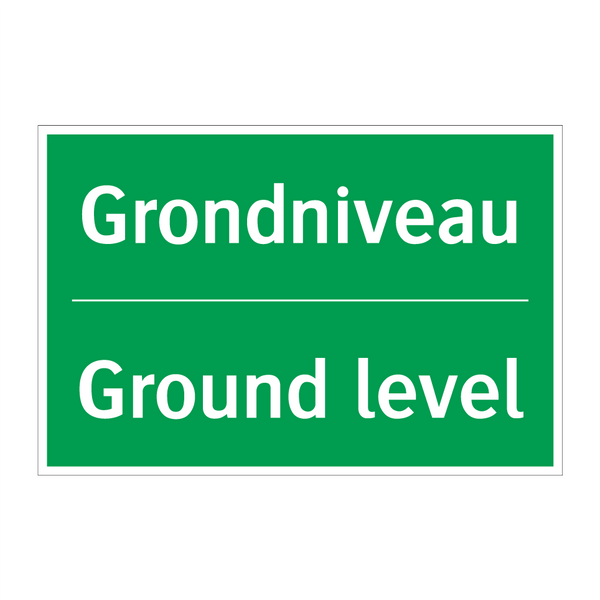 Grondniveau - Ground level & Grondniveau - Ground level & Grondniveau - Ground level