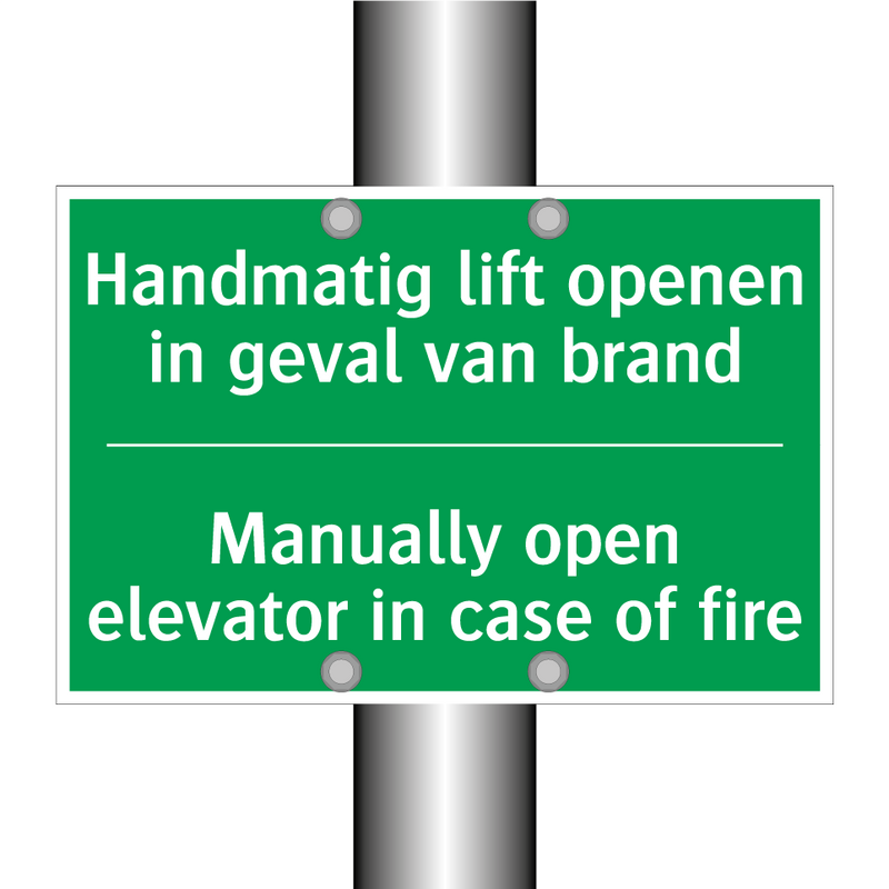 Handmatig lift openen in geval /.../ - Manually open elevator in /.../