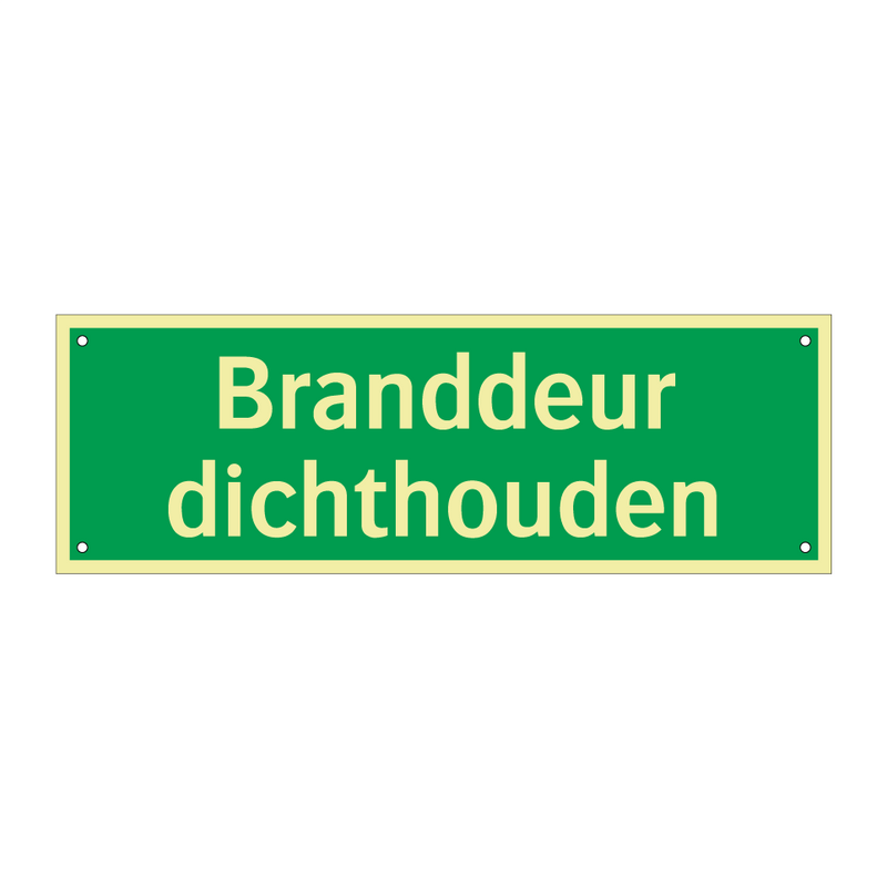 Branddeur dichthouden