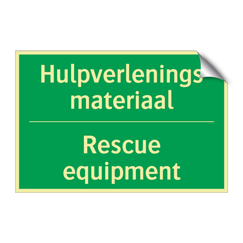 Hulpverlenings materiaal - Rescue equipment & Hulpverlenings materiaal - Rescue equipment