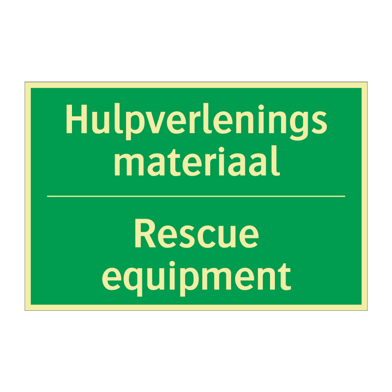 Hulpverlenings materiaal - Rescue equipment & Hulpverlenings materiaal - Rescue equipment