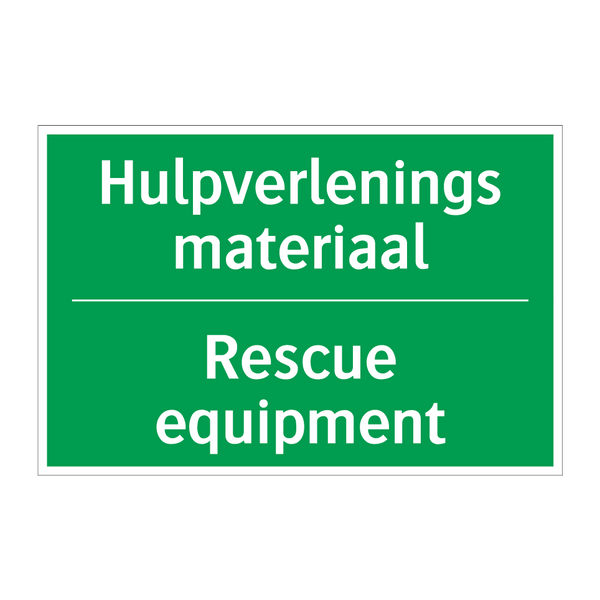 Hulpverlenings materiaal - Rescue equipment & Hulpverlenings materiaal - Rescue equipment