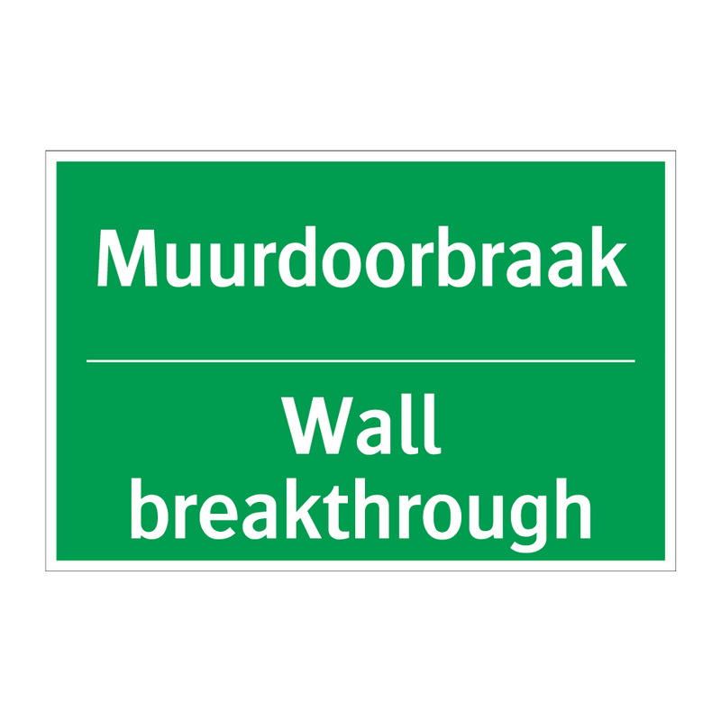 Muurdoorbraak - Wall breakthrough & Muurdoorbraak - Wall breakthrough