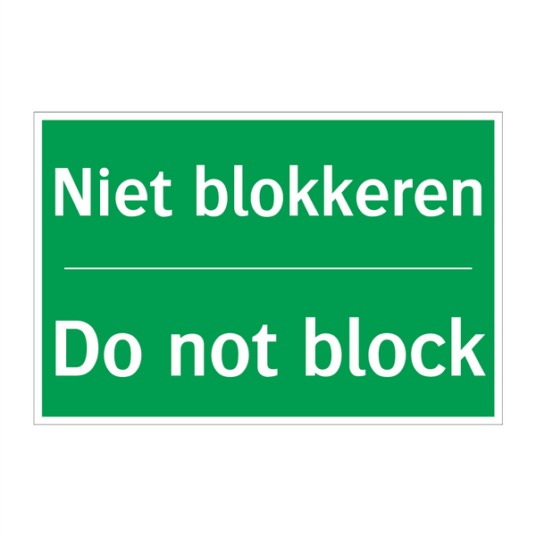 Niet blokkeren - Do not block & Niet blokkeren - Do not block & Niet blokkeren - Do not block