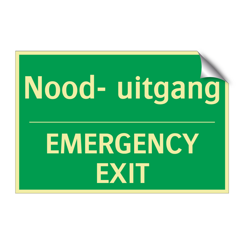 Nood- uitgang - EMERGENCY EXIT & Nood- uitgang - EMERGENCY EXIT & Nood- uitgang - EMERGENCY EXIT