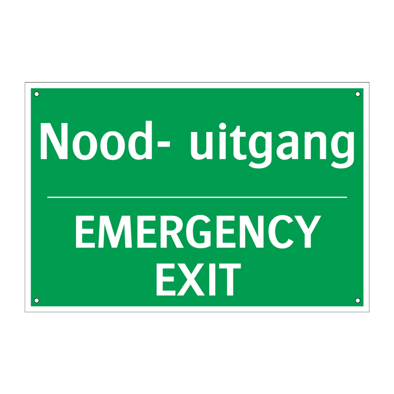 Nood- uitgang - EMERGENCY EXIT & Nood- uitgang - EMERGENCY EXIT & Nood- uitgang - EMERGENCY EXIT