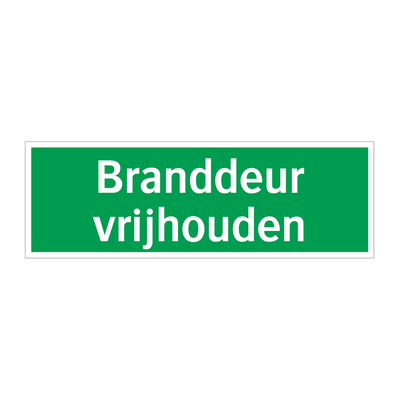 Branddeur vrijhouden