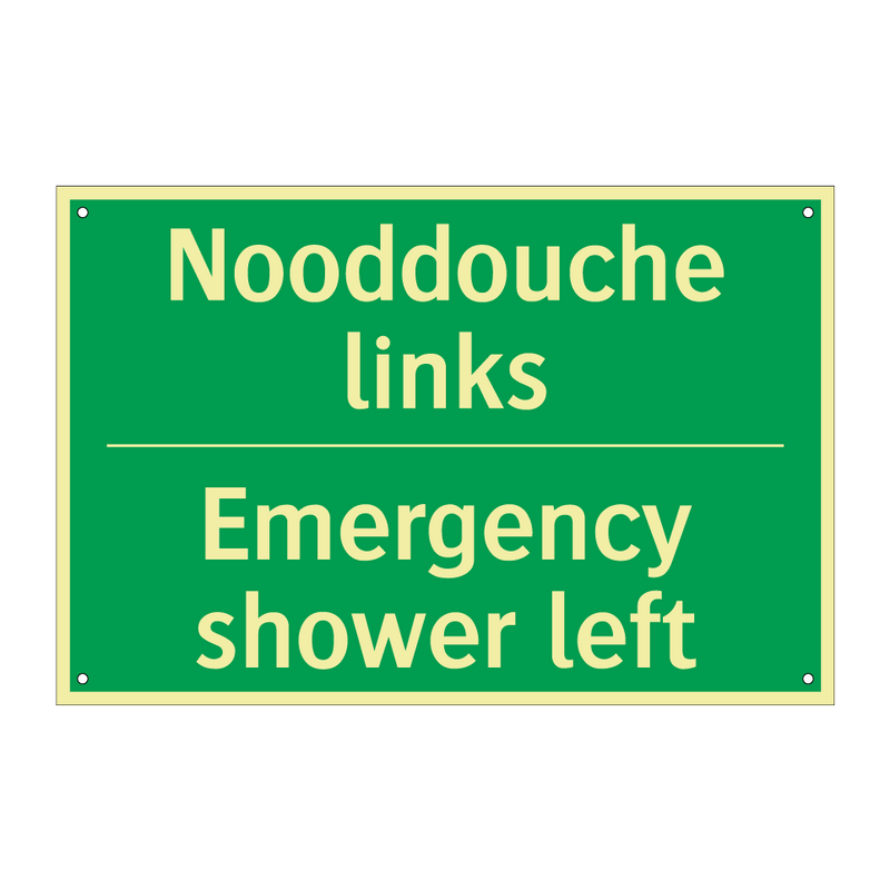 Nooddouche links - Emergency shower left & Nooddouche links - Emergency shower left