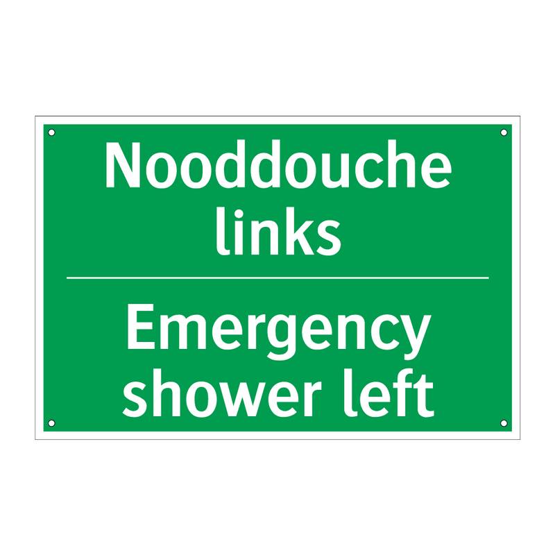 Nooddouche links - Emergency shower left & Nooddouche links - Emergency shower left